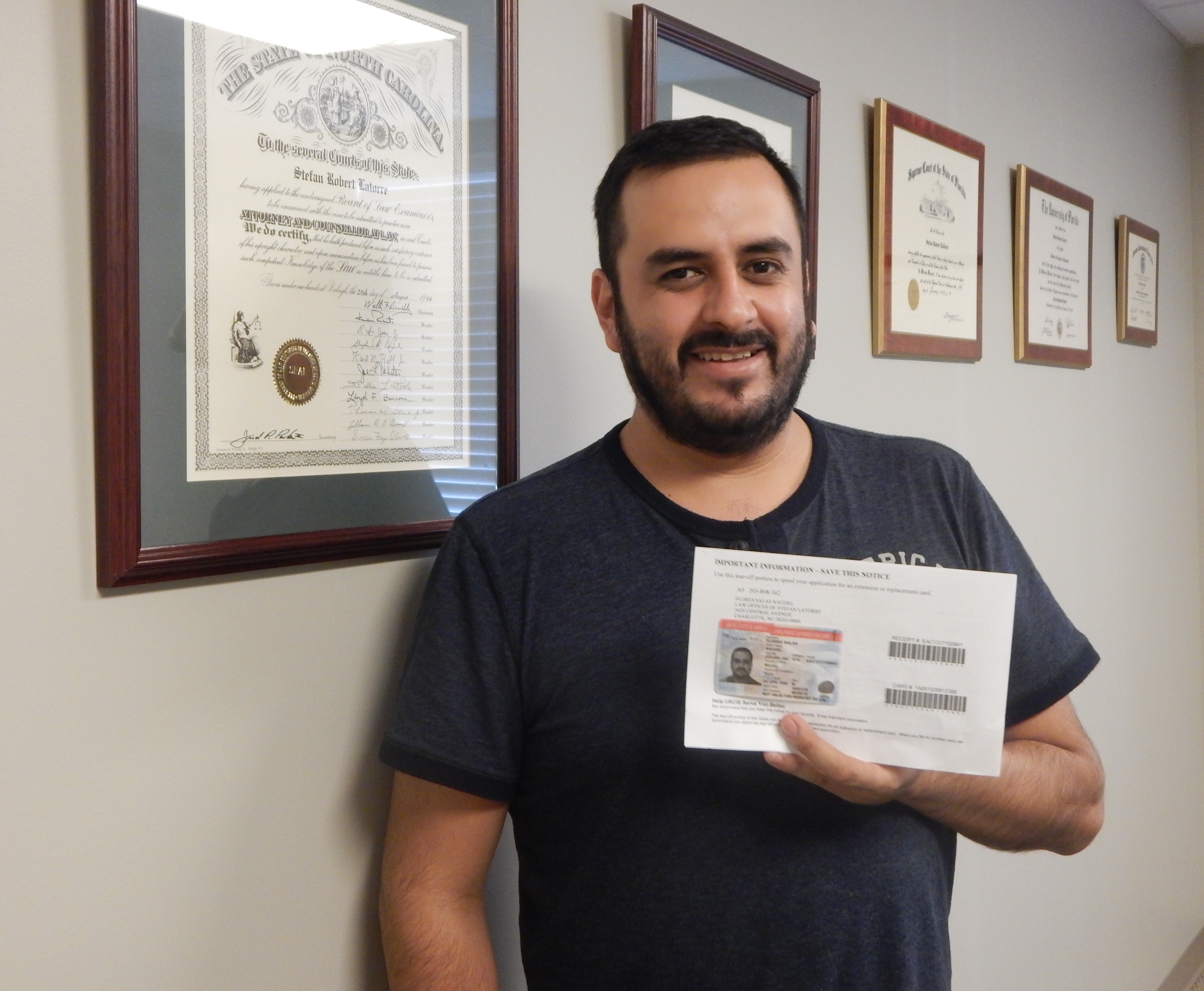 Raudel Florez, received his Visa U. His goal now is to travel back to Mexico.